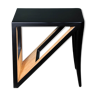 Jayden square black lacquer side table