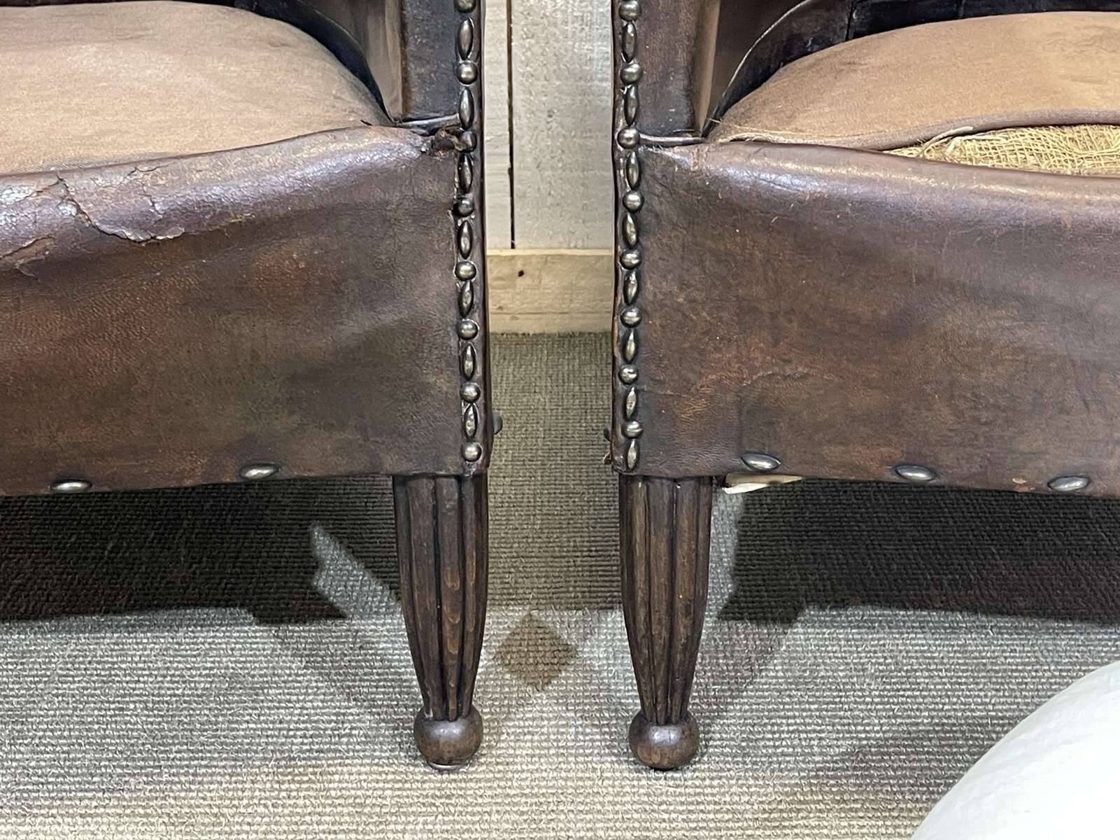 Art Deco period club lounge in leather and fabric seating