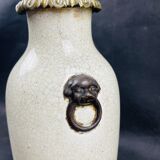 Chinese cracked porcelain lamp base