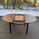 1960s round extendable Scandinavian dining table