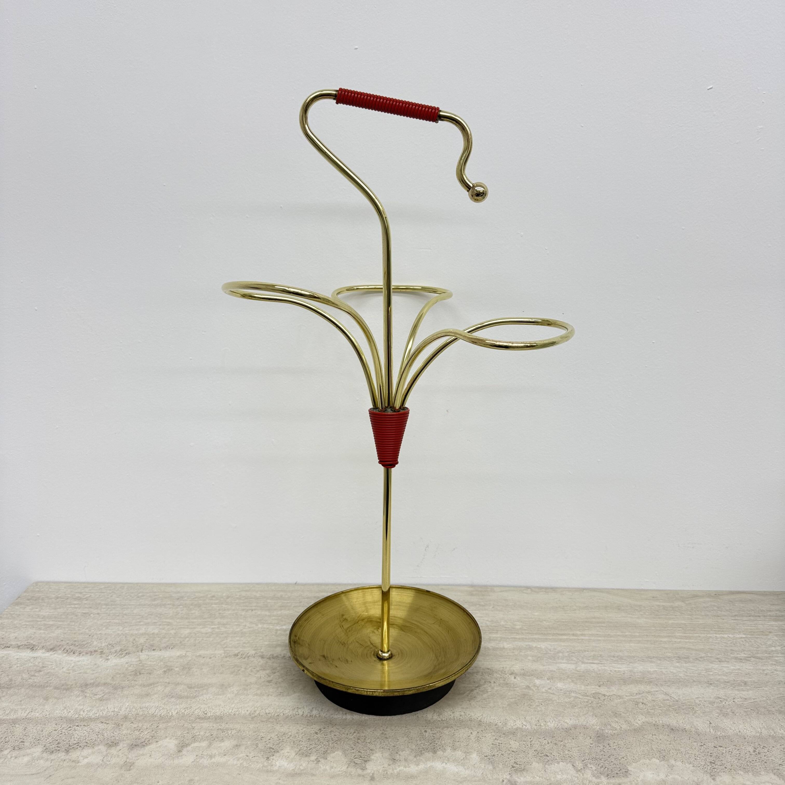 Mid-century Modern Brass umbrella stand , 1950s