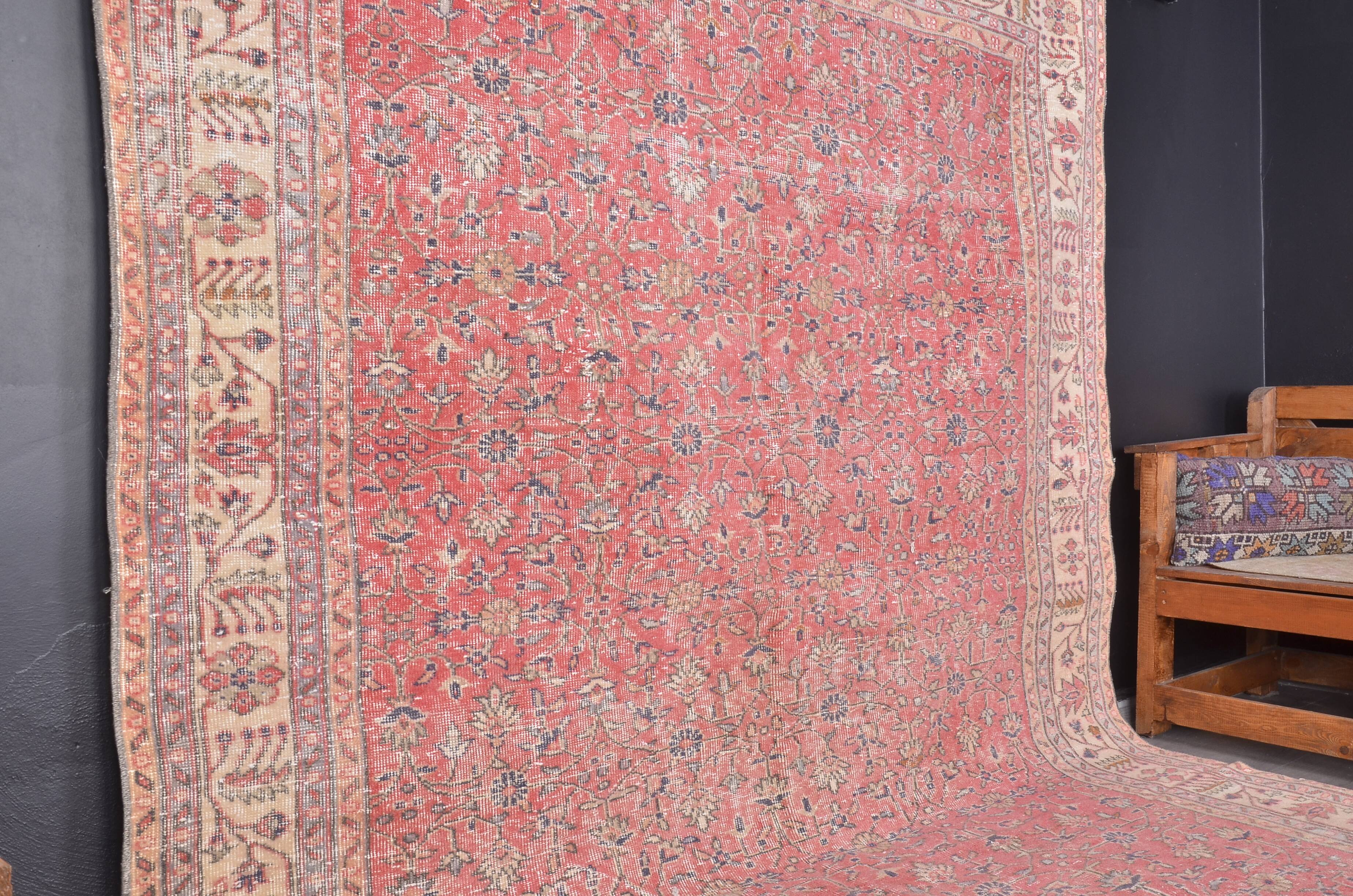 Tapis vintage Oushak turc sku2365