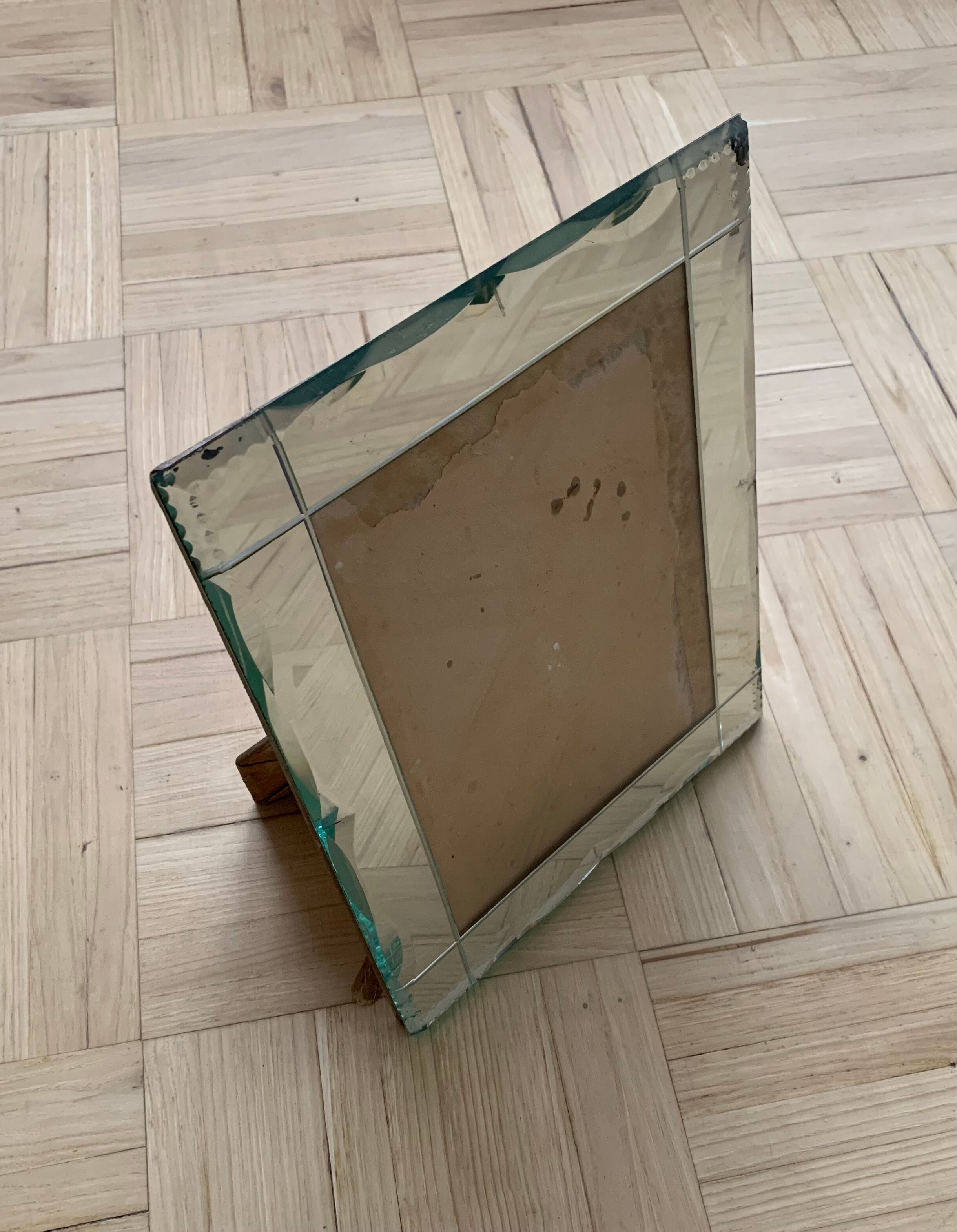 Old beveled mirror frame