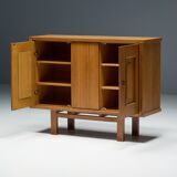 Brutalist Oak Cabinet, Belgium, 1960s