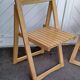 Paire de chaises pliantes en hêtre vintage