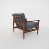 Teak lounge chair by Illum Wikkelso model EK for Niels Eilersen, Denmark 1960's