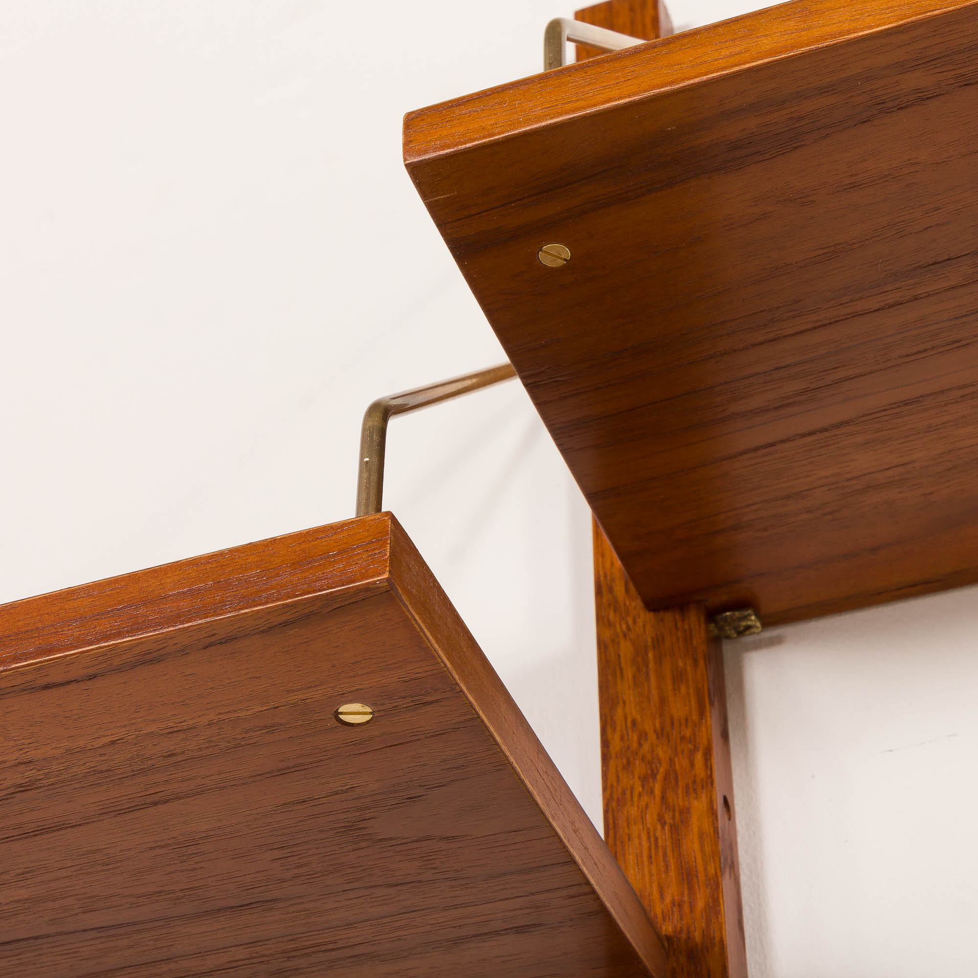 Preben Sorensen shelving unit with vinyl records cabinet for PS System, Randers, Denmark 1960s