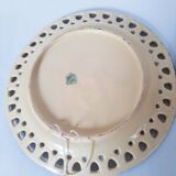 Decorative openwork plates with blue flowers