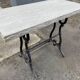 Garden table foot cast iron stone tray