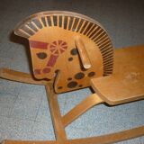 Vintage wooden rocking horse