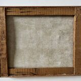 Oil on canvas "Chemin du Vexin" by P. Carrere. 1952