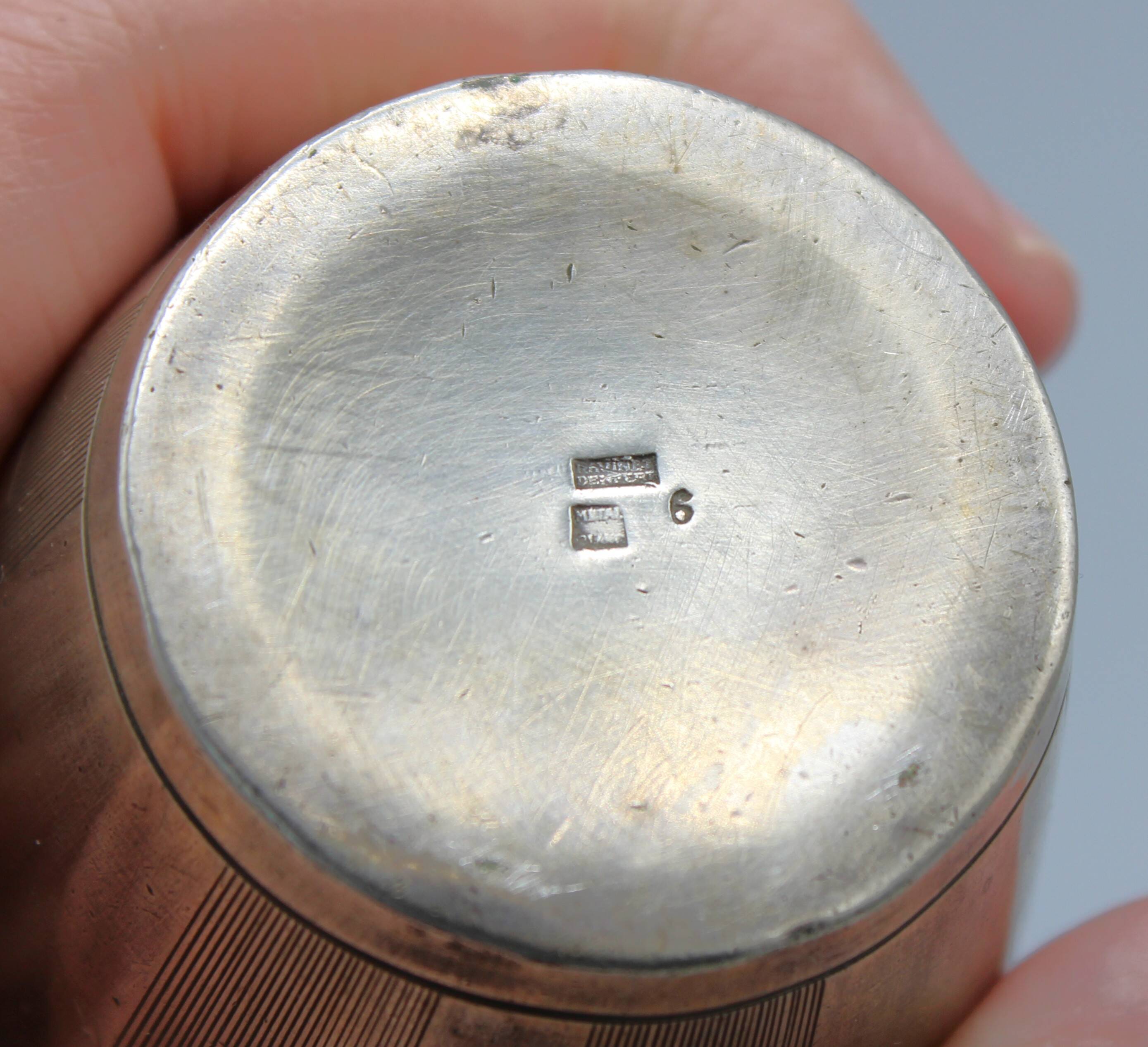 Silver-plated metal cup signed ravinet denfert - art deco