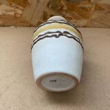 Antique Vintage Beige & Brown Ceramic Vase #B617