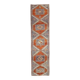 1970s Vintage Turkish Oushak Diamond Wool Runner 90x351