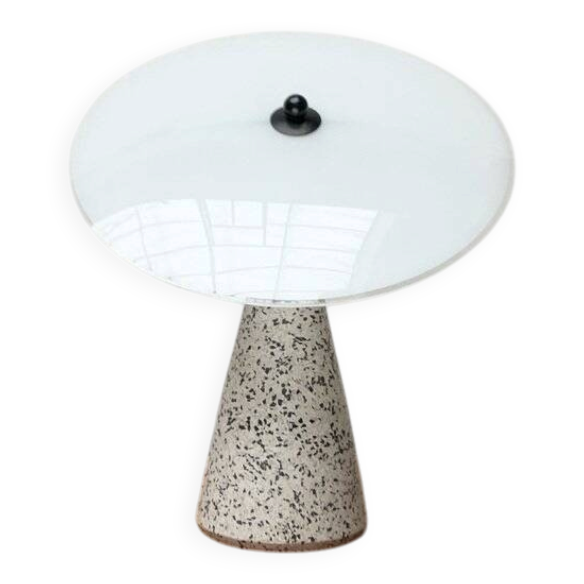 Vintage Postmodern Eno table lamp in glass and terrazzo from Ikea, 1990s.