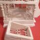 Antique handmade birdcage in metal and wood