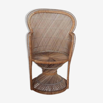 Vintage rattan Peacock Chair