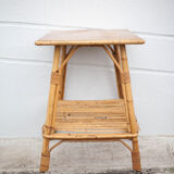 Bamboo table with wheels, bamboo service with wheels, servant, interior decoration