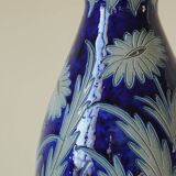 Vase en grès d'Alsace Betschdorf - Potterie Schmitter - Gris et Bleu Cobalt