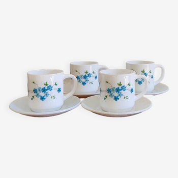 Arcopal forget-me-not cups