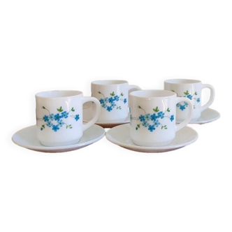 Arcopal forget-me-not cups