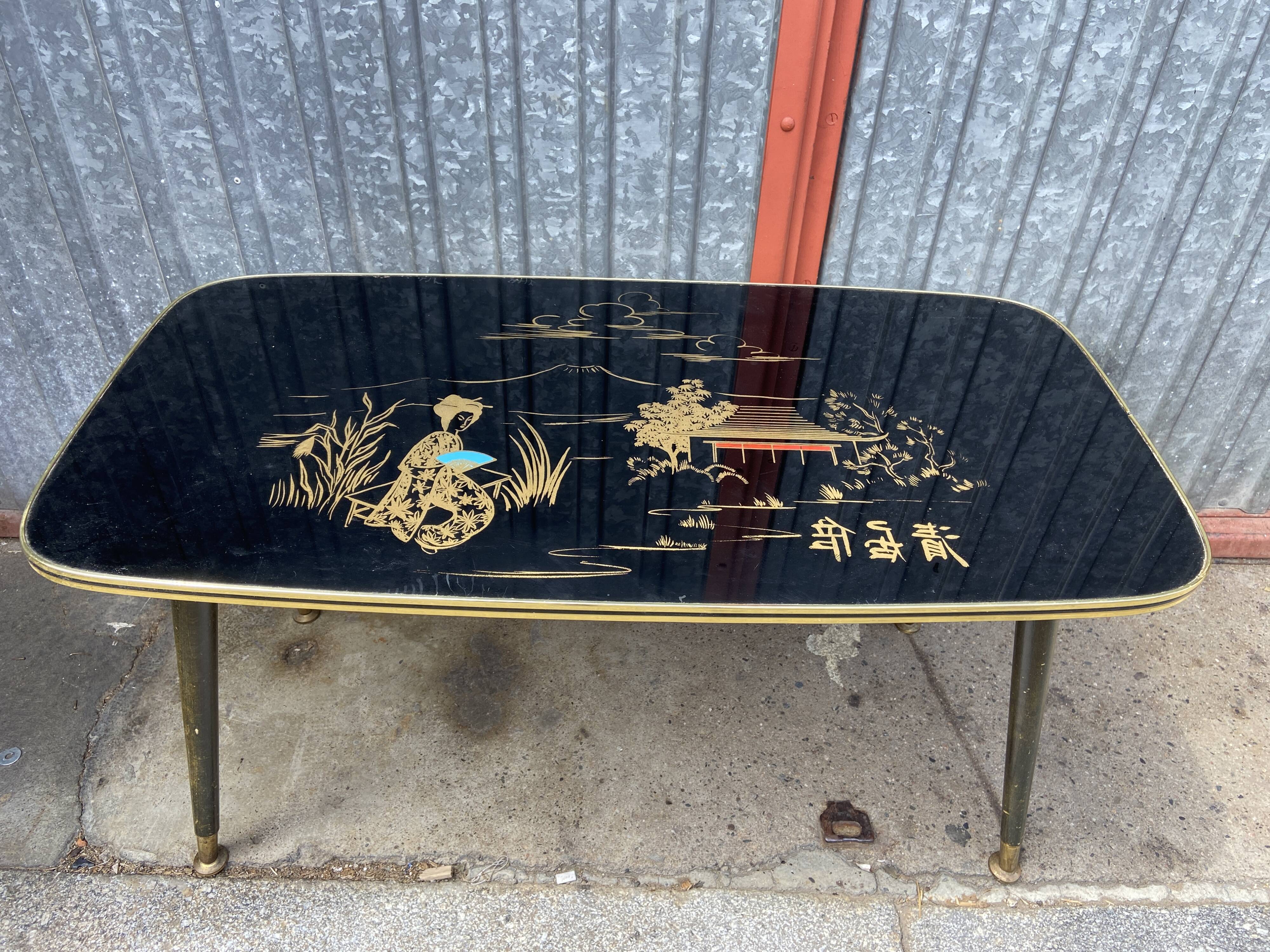 French coffee table vintage design 1970