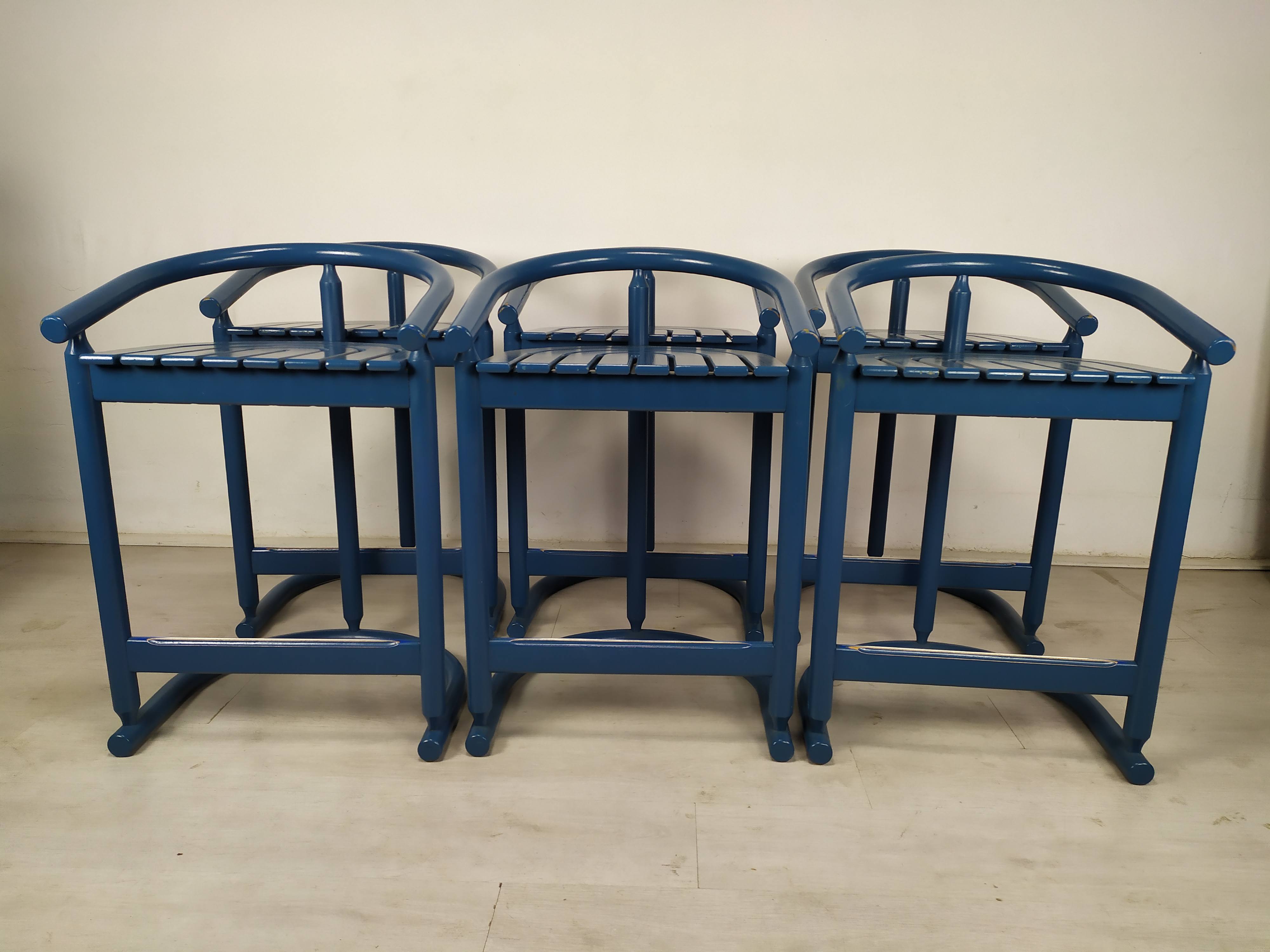 Vintage blue bar stools