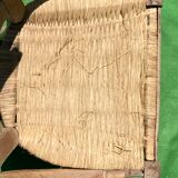 Antique French wicker wabi sabi chair