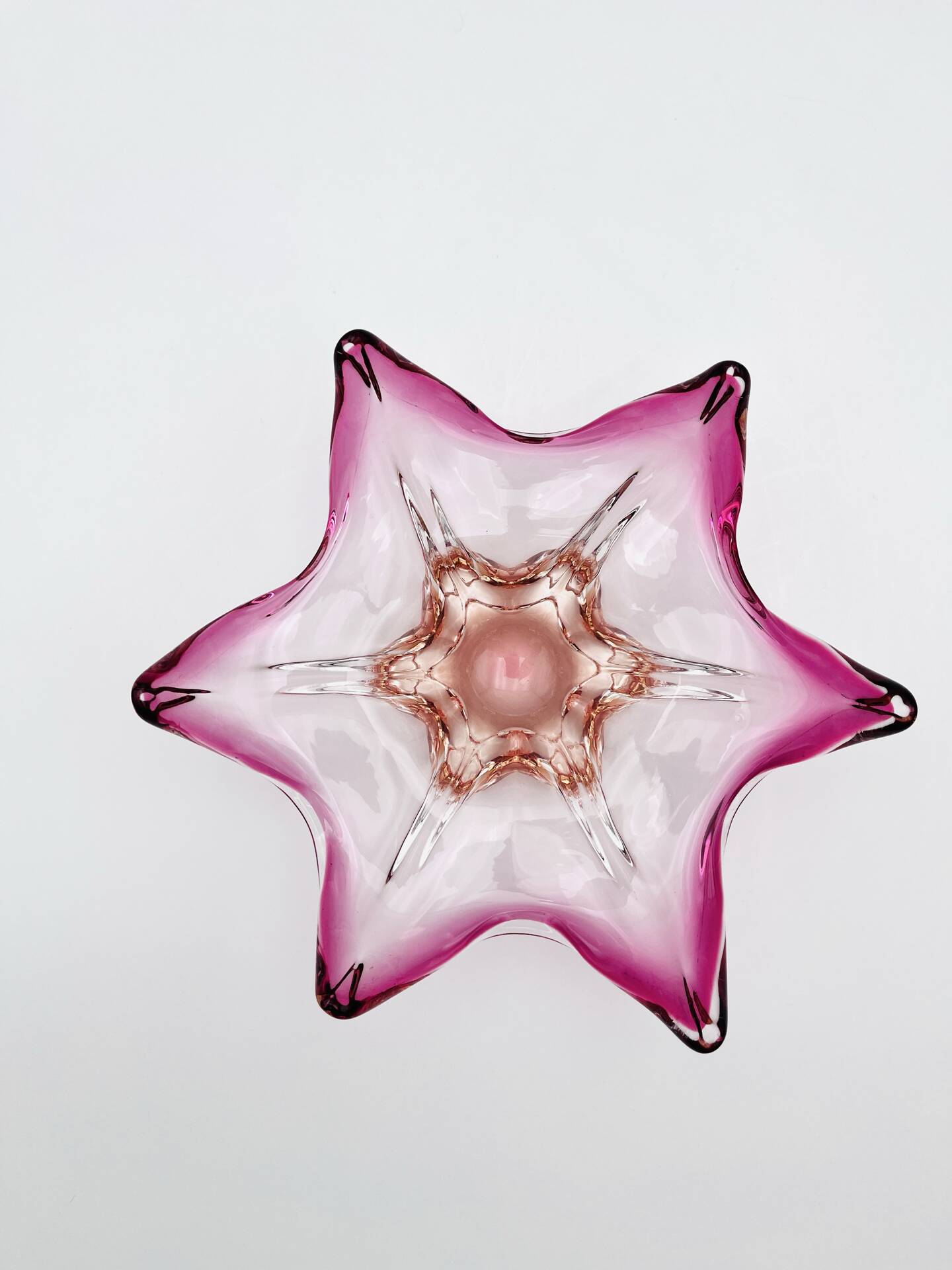 Murano Organic Cup - Peach & Fuchsia Gradient - Star 1960