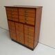 Vintage mahogany filing cabinet with drawers 1950's
