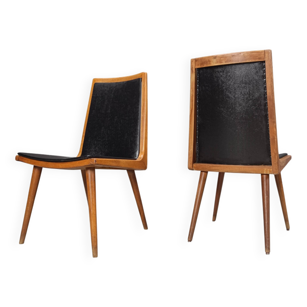 Chaises de salle à manger italiennes du milieu du siècle, lot de 6 - années 1950