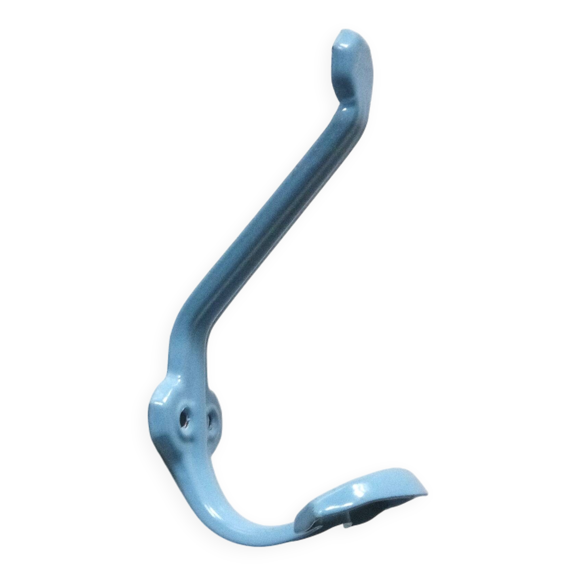 Vintage wall hook - blue lacquered metal - 1960-70