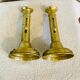 Pair of Louis Philippe candlesticks from the 19th century in solid brass