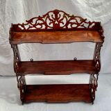 Old wall shelf in worked wood dimension: height -67cm- width --55cm-