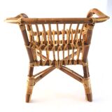 Two-tone rattan children's armchair