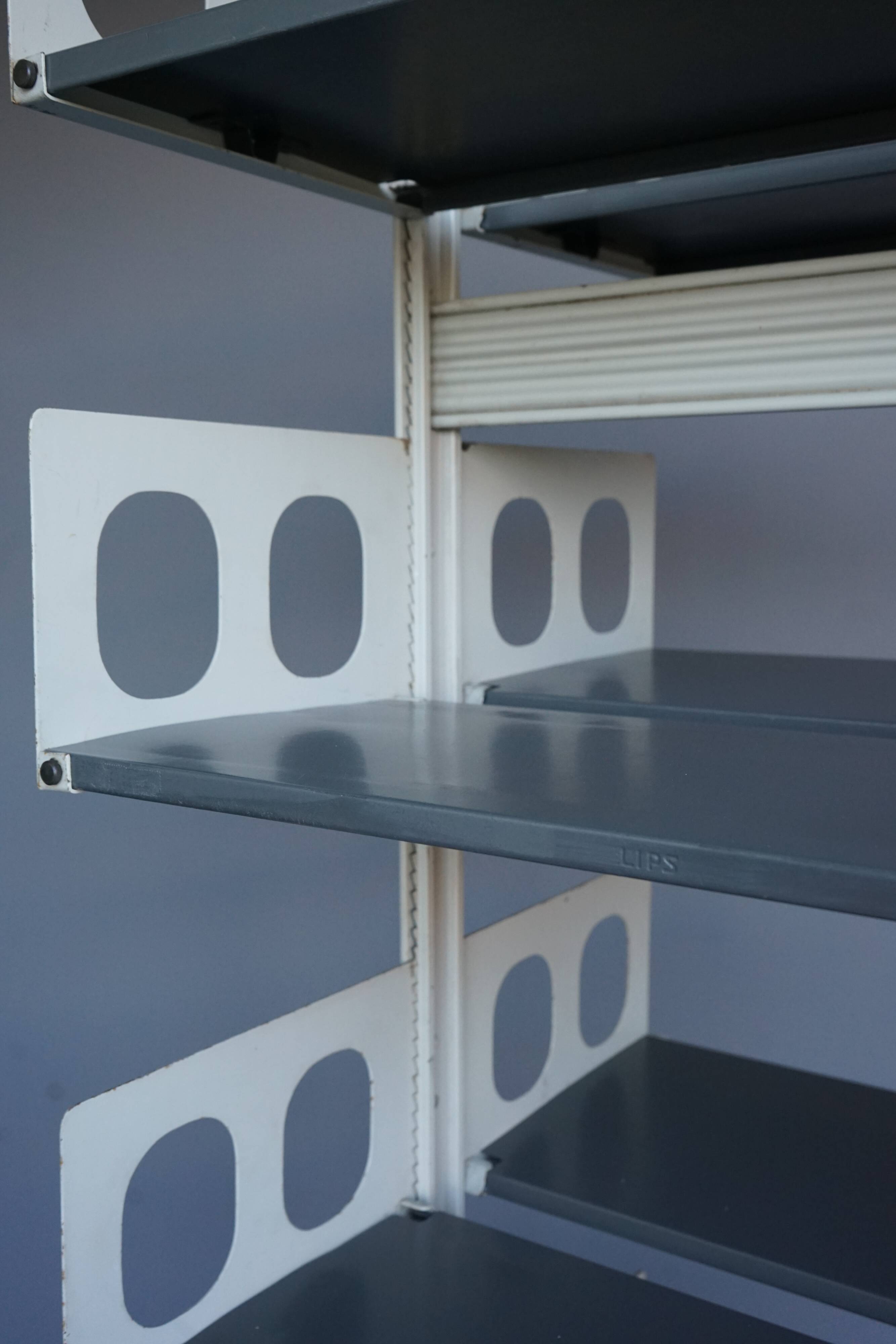 'Triennal' Industrial Shelving Unit from Lips Vago. 1950s