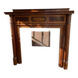 Wooden fireplace mantle