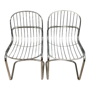 paire de chaises en métal