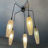 Vintage 5-light chandelier from the 60s