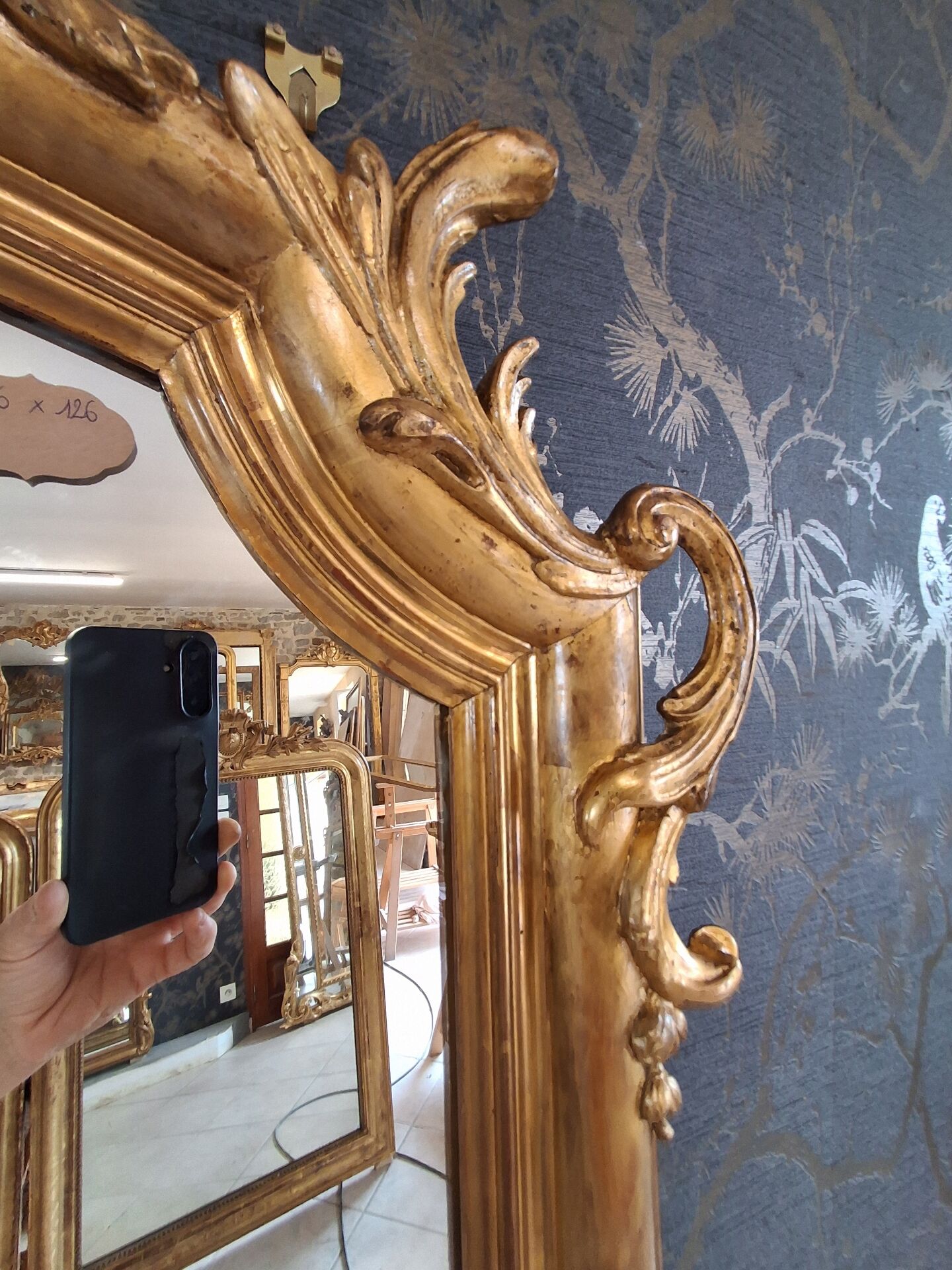Miroir époque XIX 186 x 126