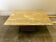 XL vintage square caramel travertine coffee table, 1980s