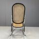 Vintage chrome and rattan rocking chair, 1960s