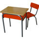 Table et chaise d'écolier vintage