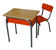 Table et chaise d'écolier vintage