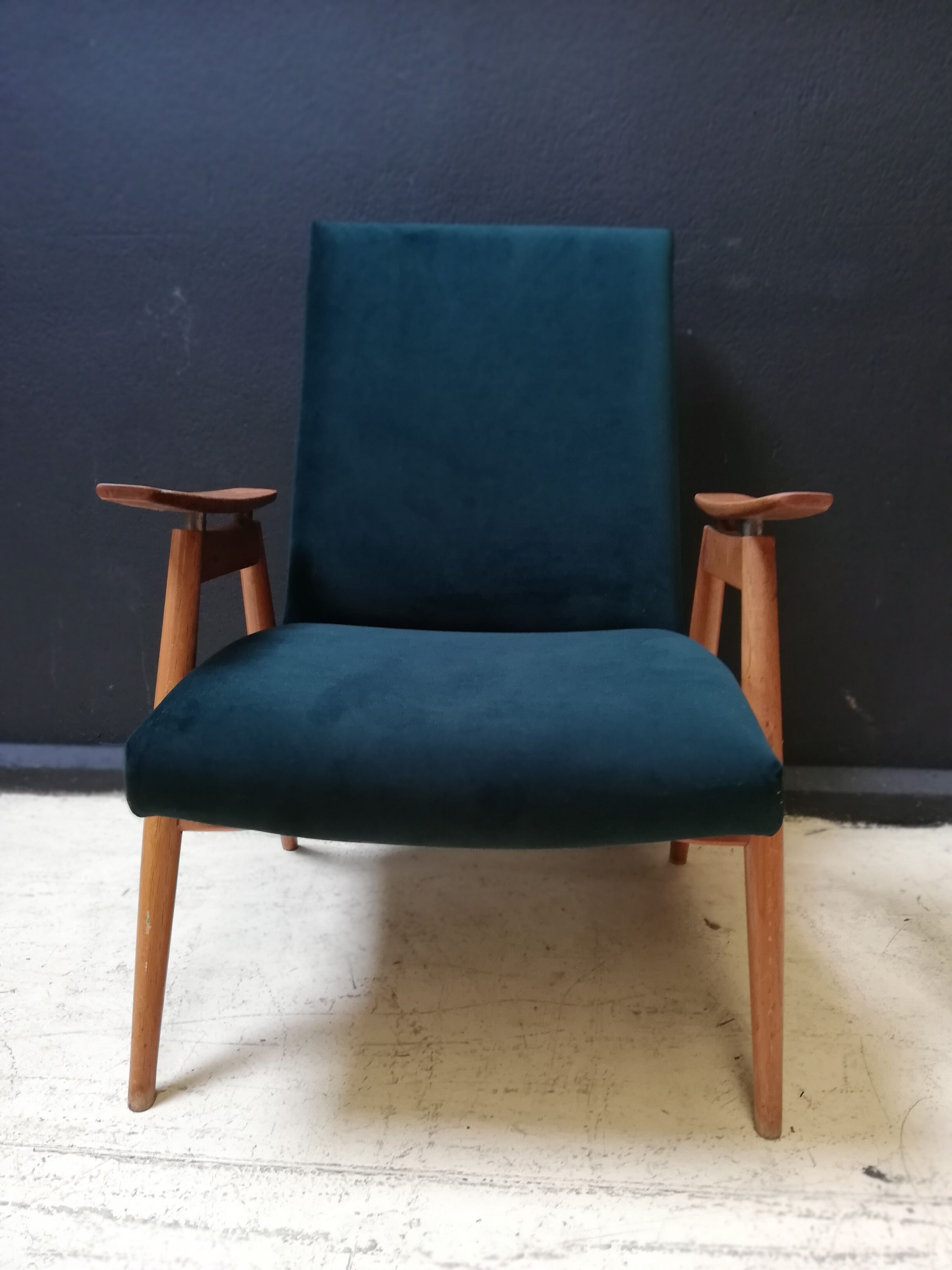 Pair of vintage Czech armchairs (Jiroutek), art deco style, 1960