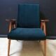 Pair of vintage Czech armchairs (Jiroutek), art deco style, 1960