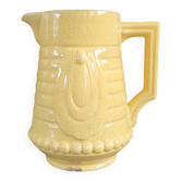Pichet pot à lait jaune à reliefs