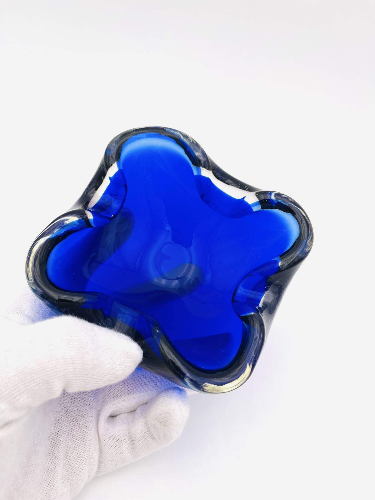 Murano Sommerso Cobalt Blue Dish - 1960