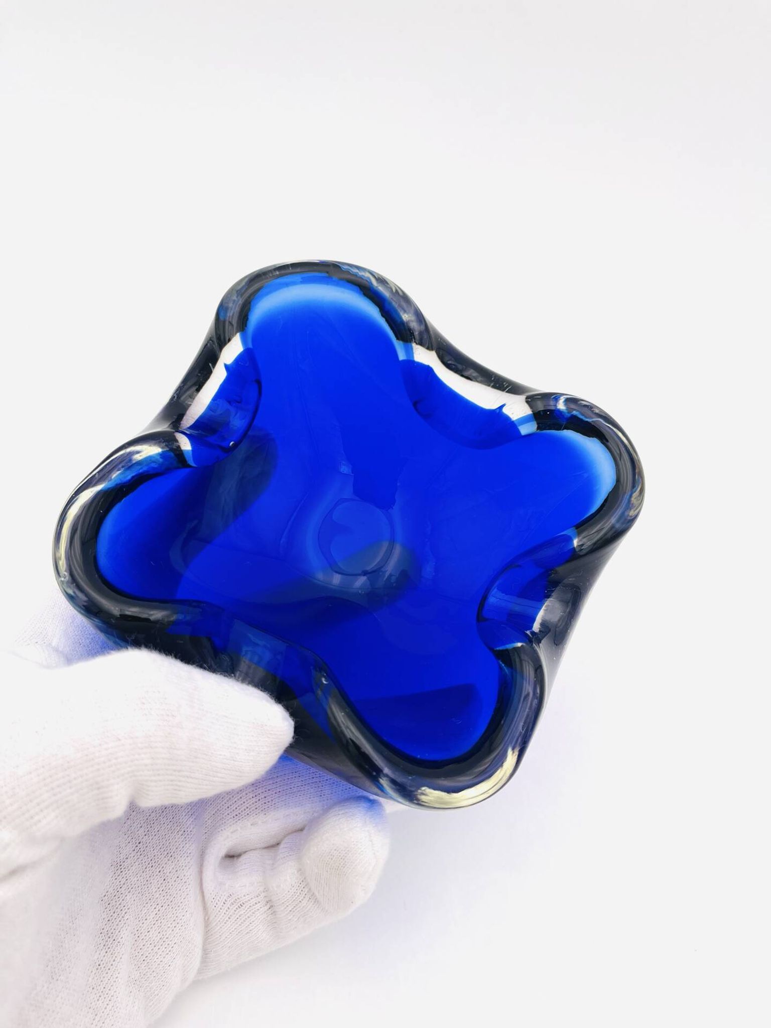 Murano Sommerso Cobalt Blue Dish - 1960