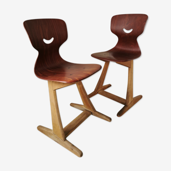 Pair of Pagholz chairs, schulmobel
